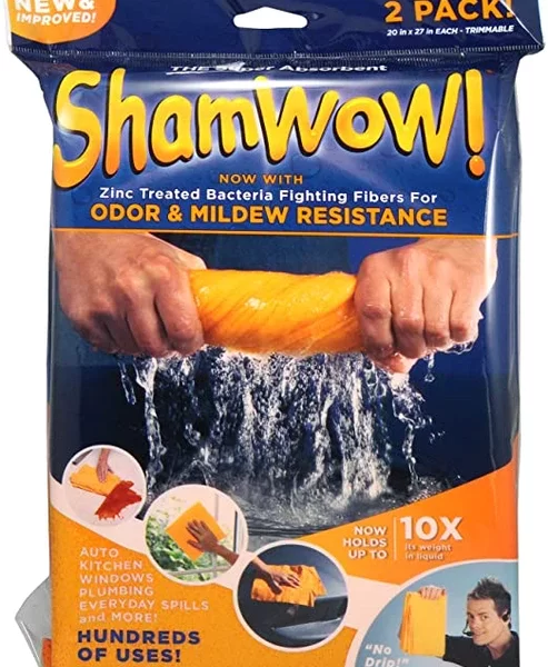 Sham Wow Absorbent Shammy Cloth 2 Pack